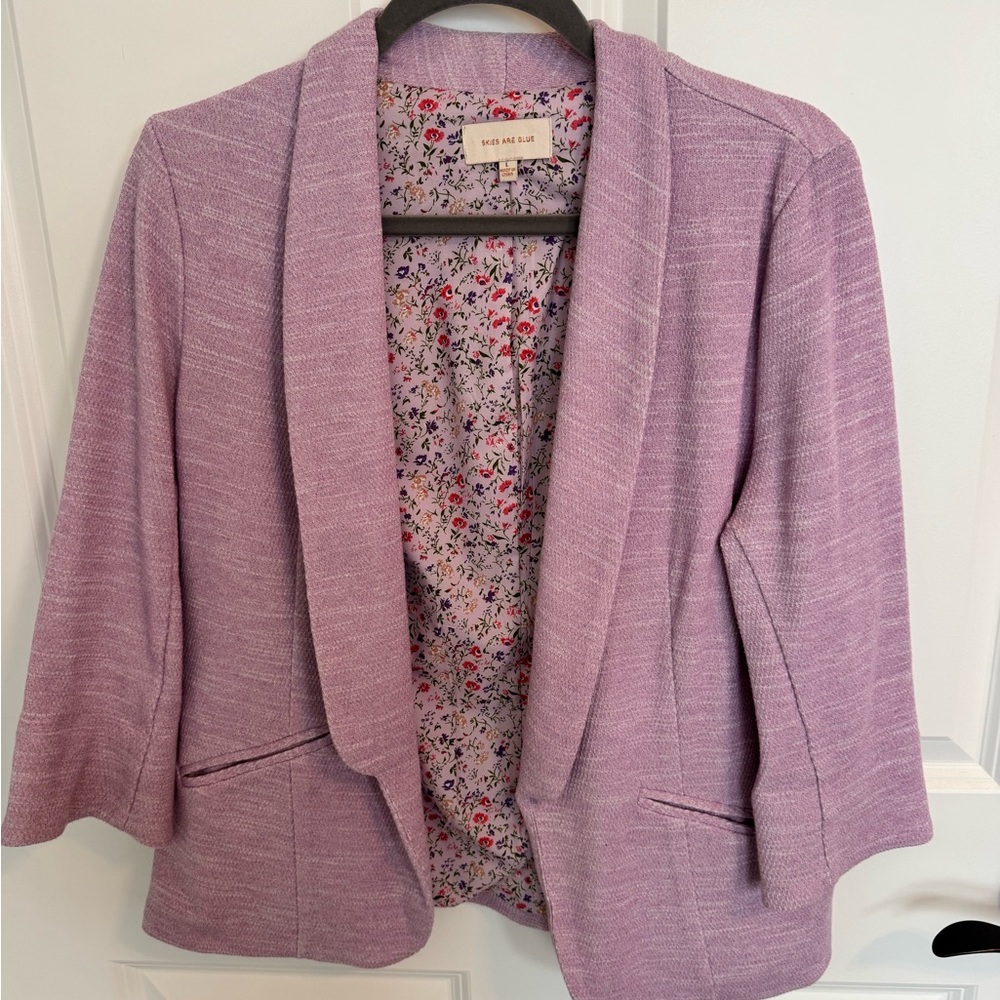 Women's Skies Are Blue Lavender Blazer
